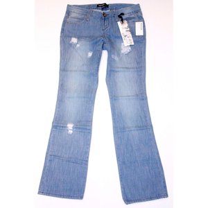 KENSIE Denim CURVY FIT Bootcut TORN WASH Jeans ( 27 )